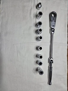 SNAP-ON TOOLS WA28AFL Pass Through Double Flex Alignment Ratchet & SOCKET SET - Bild 1 von 22