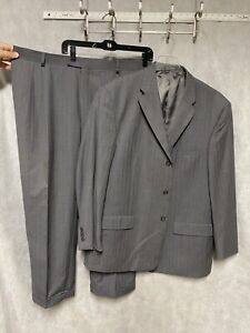 Kenneth Cole Unlisted Men's 3 Button Suit 48R Gray Blazer 40 X 27.5 Pants Luxury