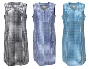 Reißverschlusskittel RV Kittel Hauskleid Schürze - Bild 1 von 4