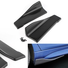 Rear Side Skirt Bumper Lip Skid Scuff Scrape Protector Strip Glossy Black 2x35cm