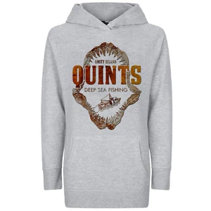 Jaws Quints Fishing Retro Long Line Style Movie Hoodie Amity Island Film Womens - Picture 1 of 1