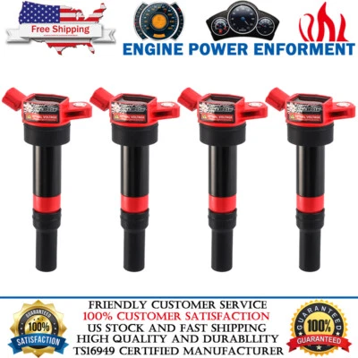 Pacote com 4 bobinas de ignição UF651 para 2011-2016 Hyundai Elantra Tucson Kia Forte Soul - Imagem 1 de 4