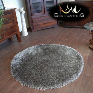 AMAZING SOFT & THICK CIRCLE ROUND RUG 'LOVE SHAGGY' Polyester 6cm HIGH QUALITY - Picture 1 of 1