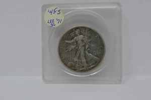 1945-S San Francisco Mint Walking Liberty Silver 50c Half Dollar - Picture 1 of 5