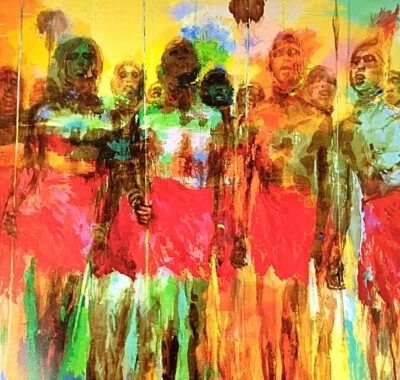 LeRoy Neiman MAASAI Tribu Nilótica Kenia África Vintage Arte Impresión Libro 274 Foto 1 de 4