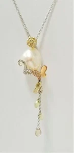 “Cutest Butterfly Pendant Ever” 18K Rose and White Gold / Price slashed! - Picture 1 of 4