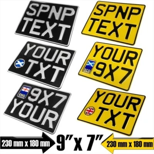 9x7 Show Pressed Number Plate Novelty Kids Door Car Motorcycle Bike 3D Gel Badge - Picture 1 of 98