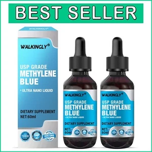 High-Purity Methylene Blue Supplement - Cognitive & Metabolism Booster, 2 x 60ml - Picture 1 of 9