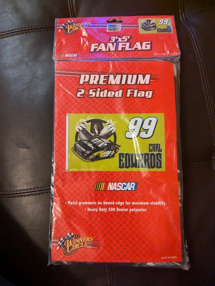 NASCAR Carl Edwards 99 Double Sided Banner Flag Aflac 3' X 5 ' Brand New - Image 1 of 1