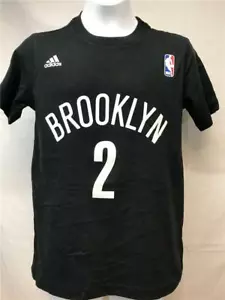 New Minor Flaw Brooklyn Nets #2 Kevin Garnett Youth Size S Black Adidas Shirt - Picture 1 of 5
