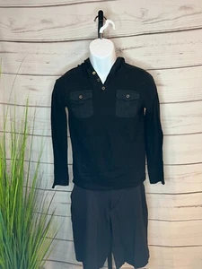 Long Sleeve Graphic Shirt-Size LARGE Black Helix " Instinct Is A Virtue" Boys - Picture 1 of 2