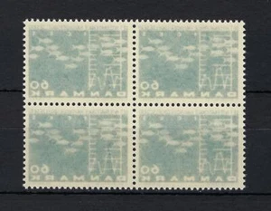 Denmark 1964 Sc# 412 offset Fish and Chart 2 scans block 4 MNH - Picture 1 of 1