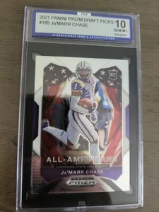 2021 Panini Prizm Draft Picks Ja'marr Chase All-American ISA 10 Gem Mint - Picture 1 of 2