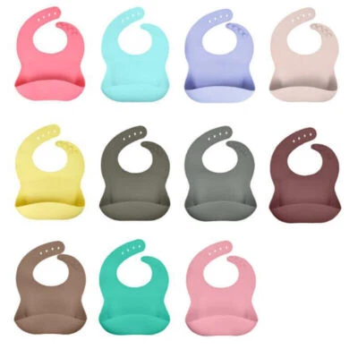 0-6 Toddler Kid Infant Baby Feeding Bib Apron Smock Waterproof Silicone Boy Girl - image 1 of 4