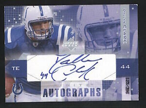 2003 Upper Deck DALLAS CLARK auto autograph 125/396 Indianapolis Colts