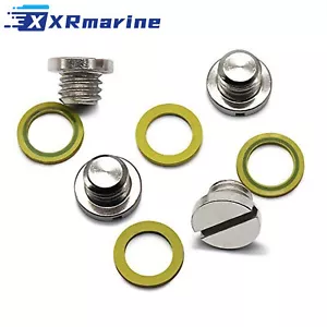 Do Mercury Mercruiser 10-79953Q2 10-79953A2 18-2244 zestaw śrub spustowych oleju - Zdjęcie 1 z 5