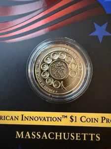2020-S American Innovation Dollar Reverse Proof Coin Massachusetts $1 - Picture 1 of 3
