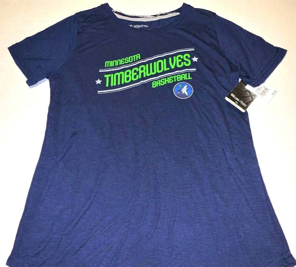 Minnesota Timberwolves Basketball Team Howling Wolf Logo T-Shirt New! Ladies MED - Image 1 of 1