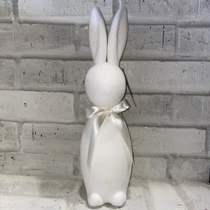 Way to Celebrate Cream Flocked Bunny Easter Decor 16" (NEW WITH TAG) - Picture 1 of 6