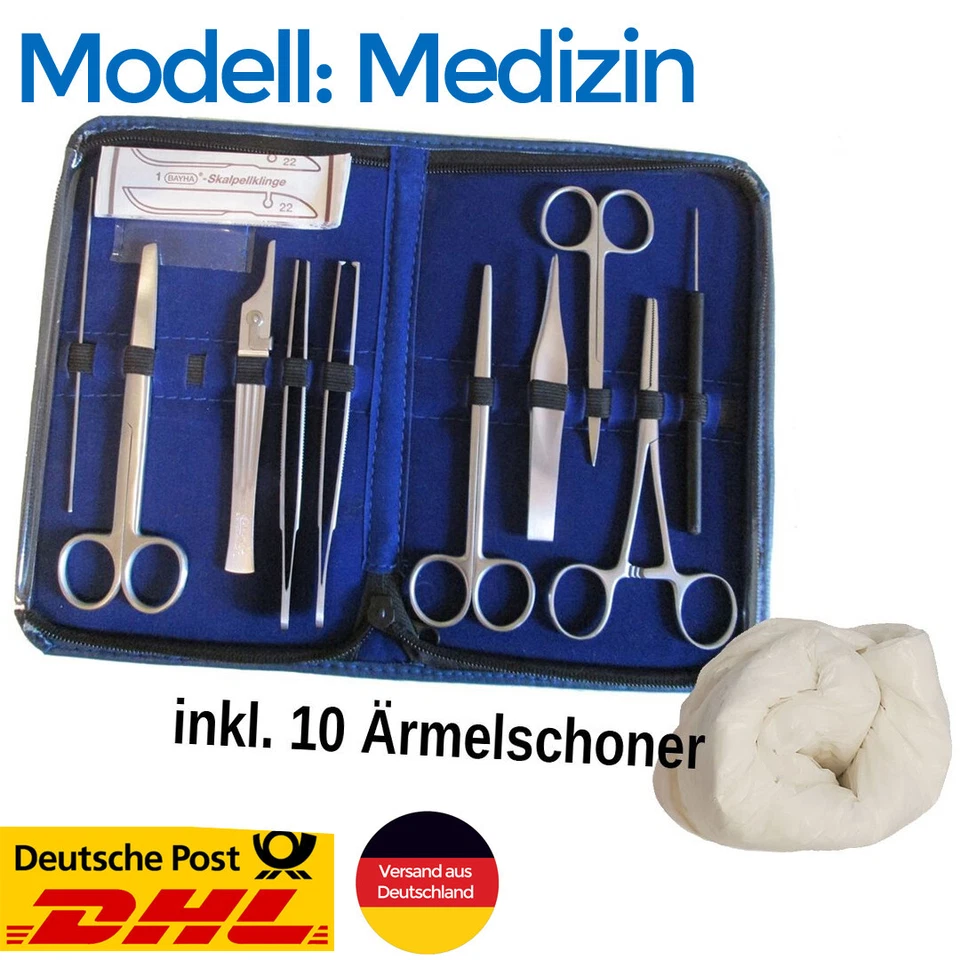 MELADIS Präparierbesteck, Sezierbesteck, Präp-Set, HUMANMEDIZIN, ZAHNMEDIZIN