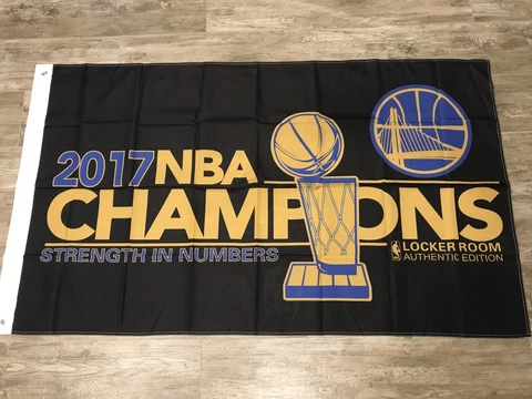 Golden State Warriors 2017 CHAMPIONS 3x5 Ft Banner Flag Ships Same Day From CAL Cover
