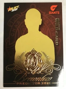 2021 AFL Select Brownlow Predictor Wild Card Giants 029/140 - Picture 1 of 2