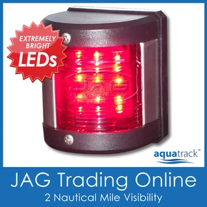 12V 9-LED RED PORT LIGHT - Navigation/Nav Side Vertical Mount- Boat/Yacht/Marine - Picture 1 of 3