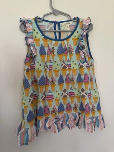 Girls Matilda Jane Scream For Ice Cream Tunic Size 8 Pre-owned - Picture 1 of 4