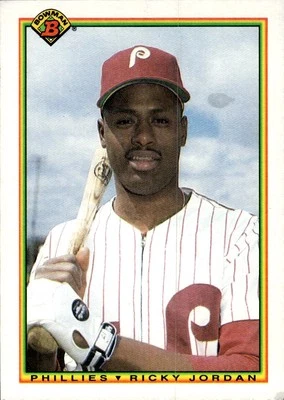 1990 Bowman #156 Ricky Jordan Philadelphia Phillies - Image 1 of 2