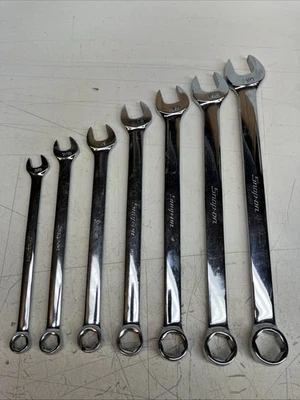SNAP ON 7 PIECE  6 POINT  COMBINATION SAE WRENCH SET - Image 1 of 4