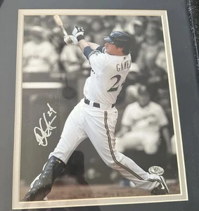 Brewers Outfielder BEN GAMEL #16 foto firmata 8x10 #1 AUTO - con cornice - Foto 1 di 2