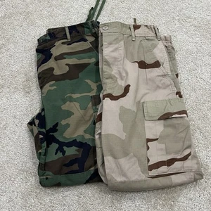 Military Camouflage Cargo Men’s Pants Medium Regular Army Outdoor Active Lot (2) - Picture 1 of 19