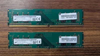 2x 4GB RAM DDR4 OEM HP PC4-2666V0UC0-11 UDIMM (HP P/N 933274) - Image 1 of 3