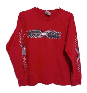 VINTAGE Kids/youth Nike long-sleeve t-shirt Red Size L (14-16) used As-Is  - Picture 1 of 9