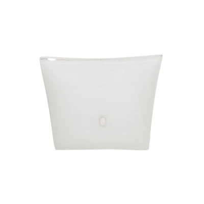 Luminance Sunset Lighting 2-Light 12" Ceiling Mount White Square Glass Dimmable - Image 1 of 2