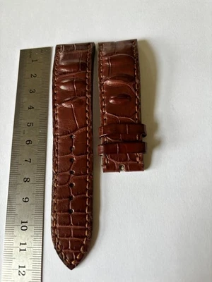 Gerald Genta watch strap 22mm x 20mm Brown Horn back Alligator - Image 1 of 4
