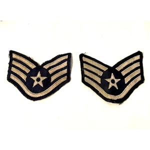 Par de parches de sargento del personal de la Fuerza Aérea de los Estados Unidos insignia de rango alistado D4 - Imagen 1 de 4