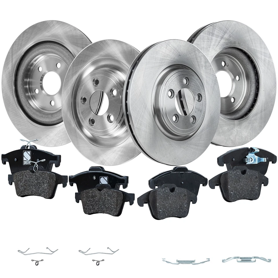 Brake Disc and Pad Kit For 09-15 Jaguar XF 06-08 S-Type Front and Rear - Image 1 of 4