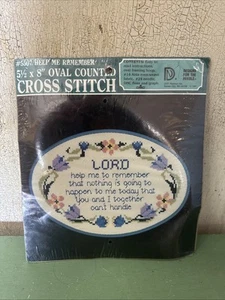 Vintage Cross Stitch Pattern Kit Help Me Remember #5507 New Sealed - Picture 1 of 5