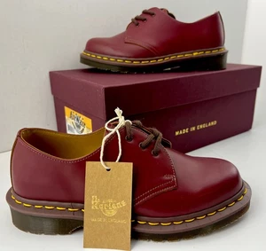 Doc Martens Made In England Sz EU 37 Oxblood 3 Eyelet Shoe NEW (heritage Fit) - Picture 1 of 24