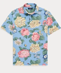 Polo Ralph Lauren Hawaiian Floral Yacht Classic Fit Polo Gentleman Preppy Large - Picture 1 of 8
