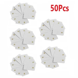 50Pcs ISO7816 Contact SLE 4442 Chip PVC Smart White IC Cards For Rental d - Foto 1 di 10