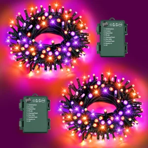 Halloween Lichterkette Batterie Insgesamt 100LED 10M mit Timer 8 Modi Wasserdic - Bild 1 von 12