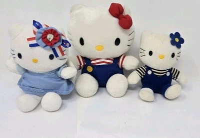 Vintage Hello Kitty Plush Lot of 3 Sanrio Takara Nakajima 2001-02 - Image 1 of 4