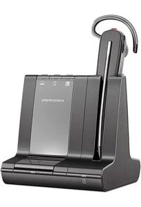 New Plantronics Poly Savi 8240 Office Wireless Dect Headset System - Black - Zdjęcie 1 z 10
