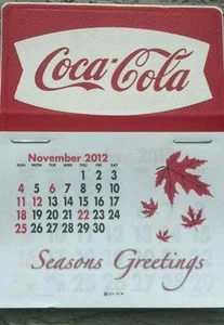 NEW 2013 white fishtail Coke dash calendar - Picture 1 of 1
