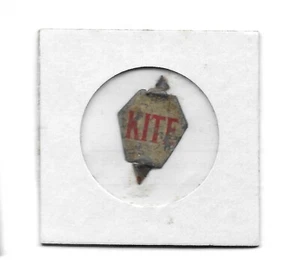 Etiqueta de tabaco de hojalata vintage 1" cometa blanca roja - Imagen 1 de 2