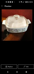 Vintage - SELTEN - Corning Ware 1qt Auflaufschale mit Deckel - blaue Dämmerung A-1-B-1L - Bild 1 von 3