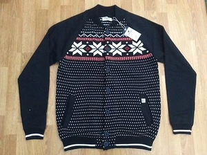 MENS JACK & JONES SMART BUTTON UP JUMPER / CARDIGAN DARK BLUE SIZE L - Picture 1 of 1