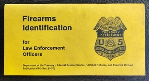 1968 folleto de identificación de armas de fuego para agentes de la ley ATF - Imagen 1 de 5